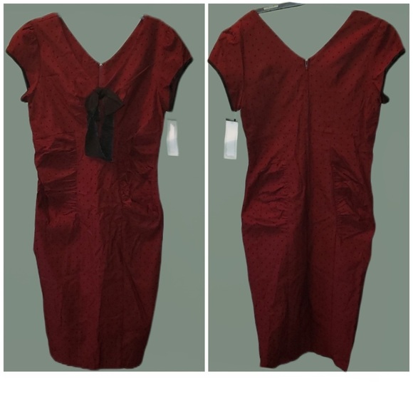 Stop Staring Newport Wiggle Dress, Burgundy, Size 12, NWT - Picture 3 of 12